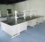 Steel Wooden Structure Island Bench 3000x1500x850mm Central Laboratory Table supplier